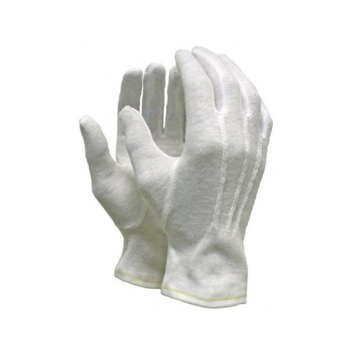 Knitted cotton glove liners ECO, size 8/M, white, TAMREX