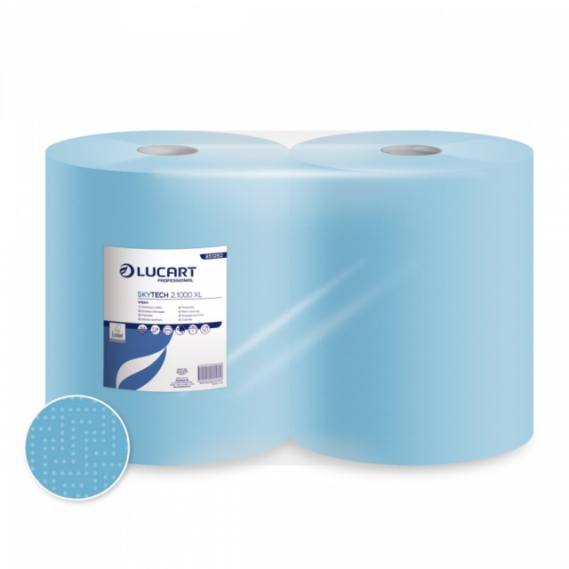 Lucart Skytech 2.1000 XL blue paper towel roll - Pesumati