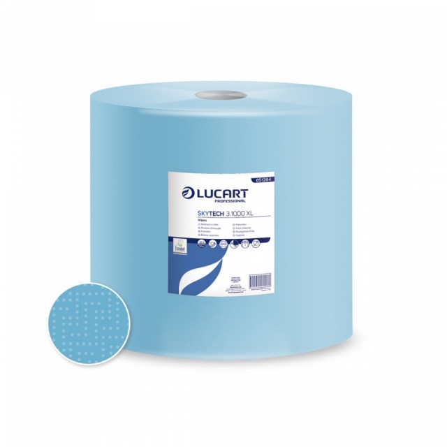Lucart Skytech 3.1000 XL blue paper towel roll - Pesumati