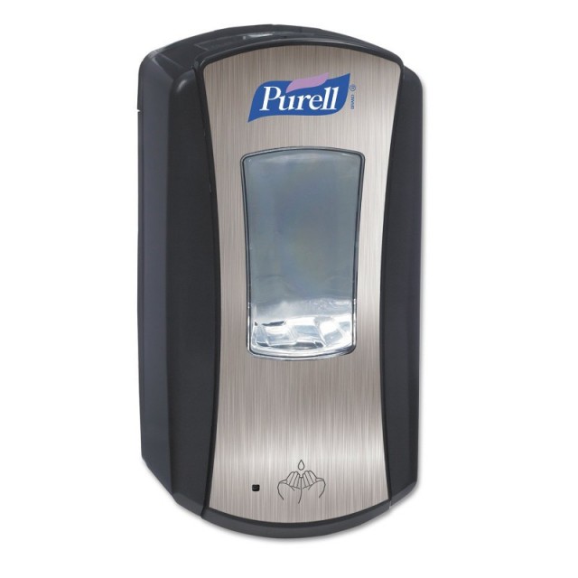 PURELL® LTX-12 touch-free dispenser, chrome/black - Pesumati