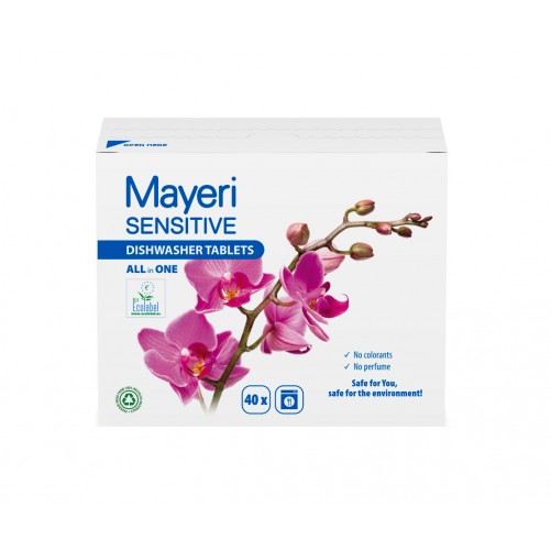 Nõudepesumasina tabletid Mayeri Sensitive 40tk