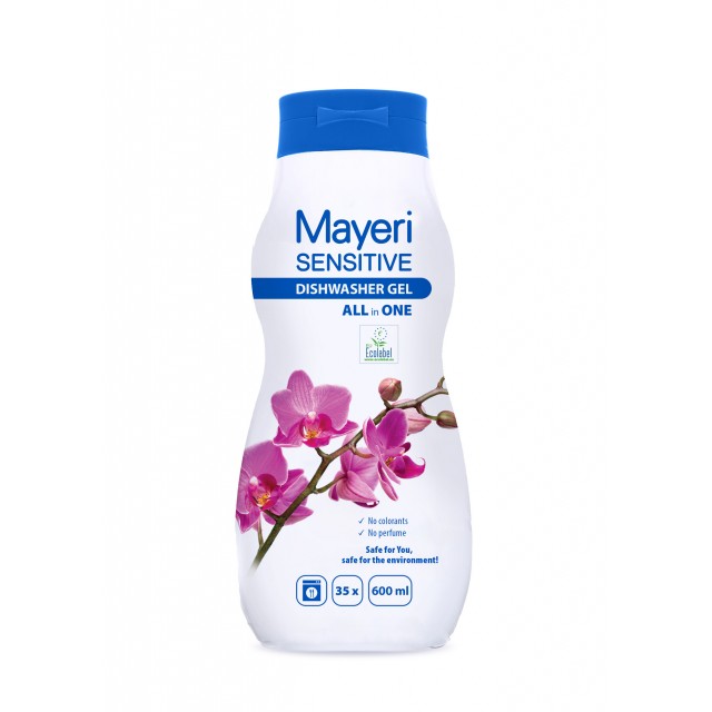 Nõudpesumasinageel Sensitive All-in-One 600ml, Mayeri