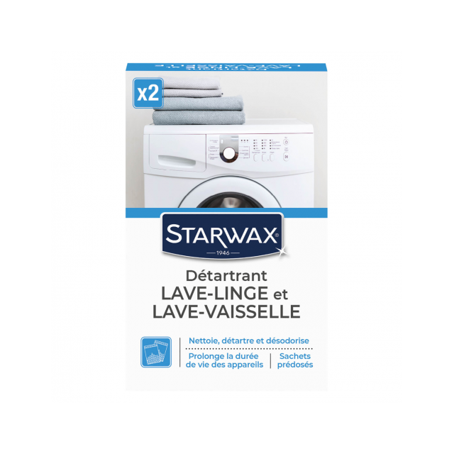 Starwax nõude-ja pesumasinate puhastuspulber 2x75