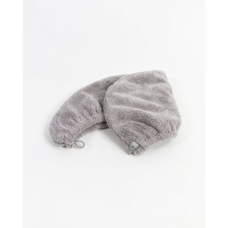 Pearätik turban juuste kuivatamiseks, pehme hall, 68 x 25cm