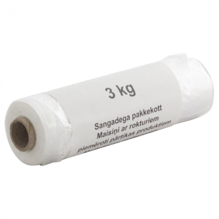 Kilekott HDPE sangaga, läbipaistev 3 kg, 250 tk/rullis, 10 rulli/kastis| Pesumati