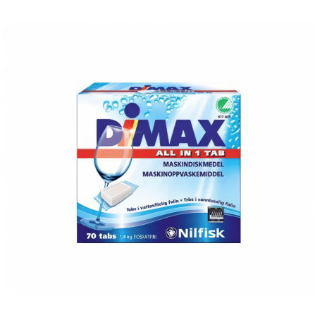 Nõudepesumasina tabletid DIMAX ALL 70 tk , vees lahustuv kilepakend | Pesumati
