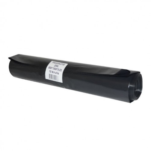 Prügikotid mustad 250-liitrised 800 x 1500 mm ,10 tk/rullis, 12 rulli/kastis | Pesumati Prügikotid mustad 250-liitrised 800 x 1500 mm ,10 tk/rullis, 12 rulli/kastis | Pesumati