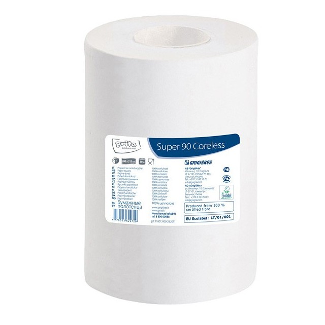 Grite Super 90 paper towel roll, coreless - Pesumati