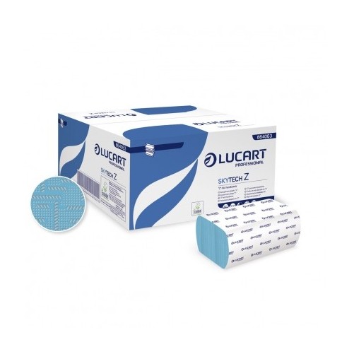Lucart Skytech Z, blue folded paper towel - Pesumati Lucart Skytech Z, blue folded paper towel - Pesumati