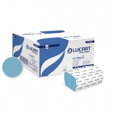 Lucart Skytech Z, blue folded paper towel - Pesumati